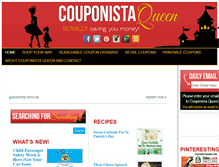 Tablet Screenshot of couponistaqueen.com